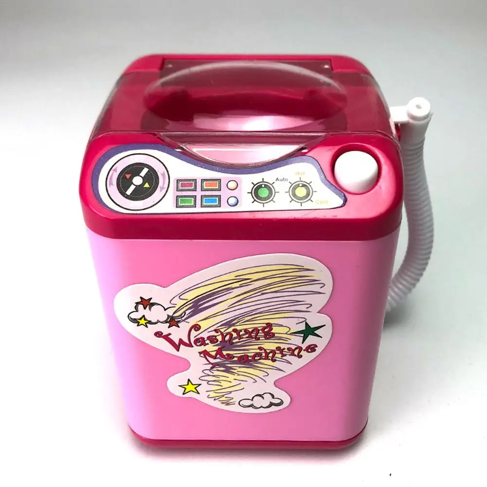 Мини-стиральная машина, электрическая детская игрушка для ролевых игр, розовый, красный, имитация, стиральная машина, детская головоломка, домашняя игрушечная бытовая техника