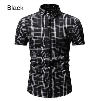 

Men Short Sleeve Button Down T-shirt Tops Slim Fit Casual Dress Stylish Shirts