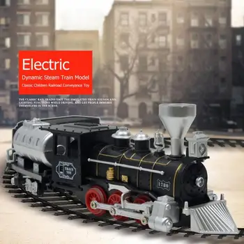 

3 Style Classic Electric Dynamic Steam RC Train Train Set Simulation Track Model Toy Classic Children Railroad Conveyance Toys