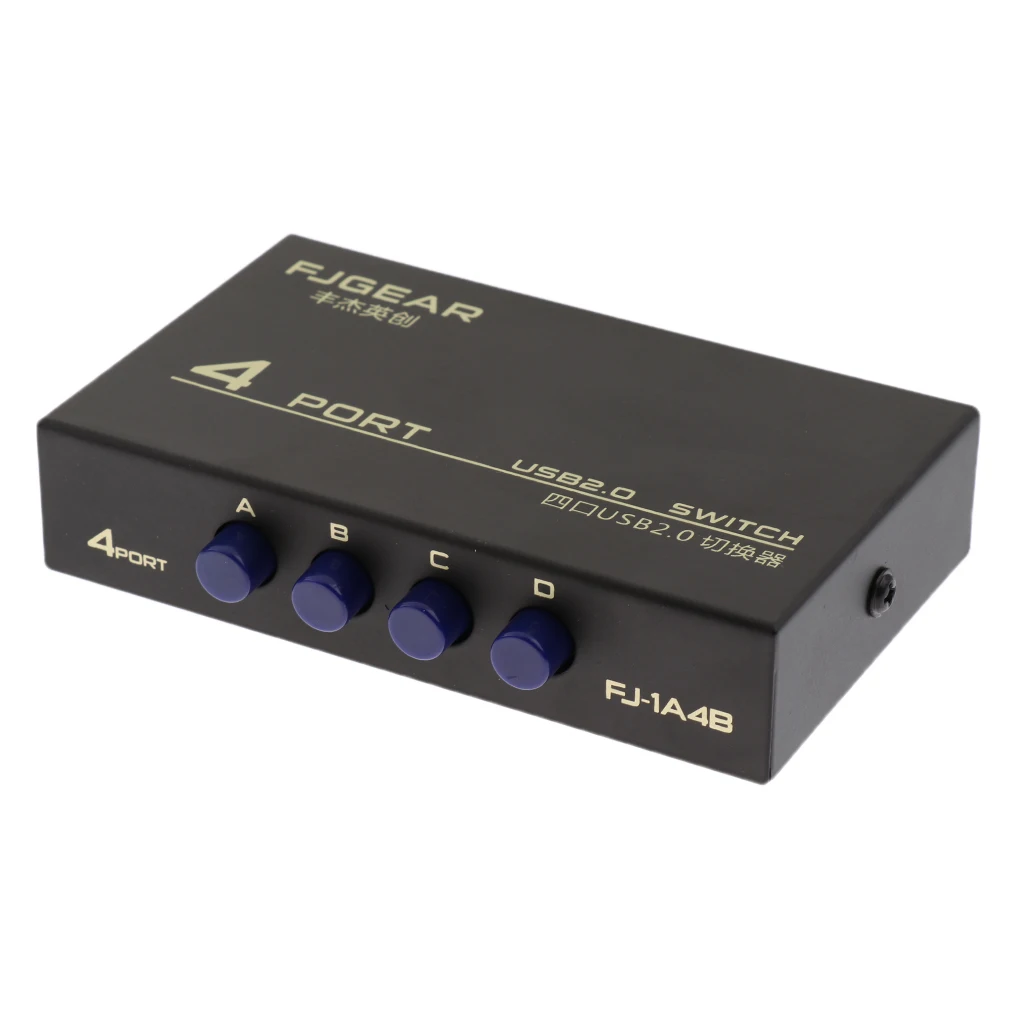 

4Ports USB Manual Sharing Switch HUB Selector Switcher for Printer Scanner