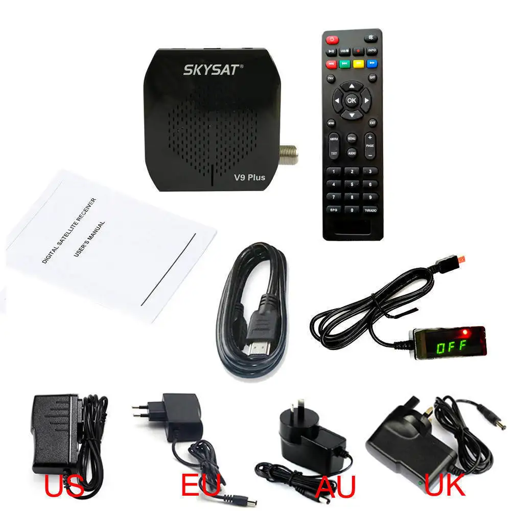 Skysat Мини Размер Full HD цифровой спутниковый ресивер DVB-S2 MPEG-4 HD AC3 Поддержка Wi-Fi Youtube iks cs Cline декодирование power Vu Biss