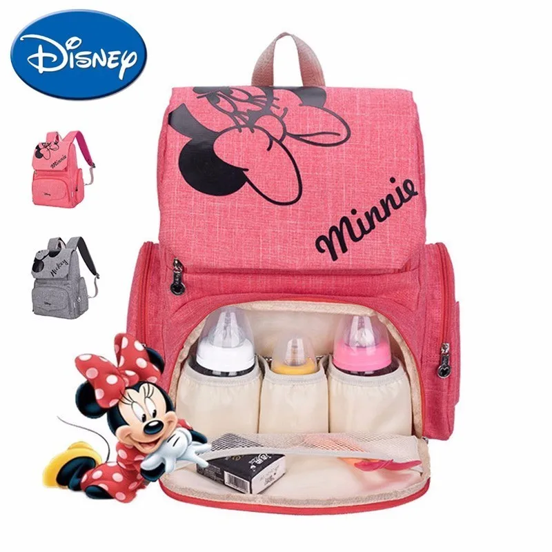 Disney пеленки мешок Микки Мышь Multi-Функция большой Ёмкость Мумия материнства пеленки мешок для кормящих путешествия рюкзак