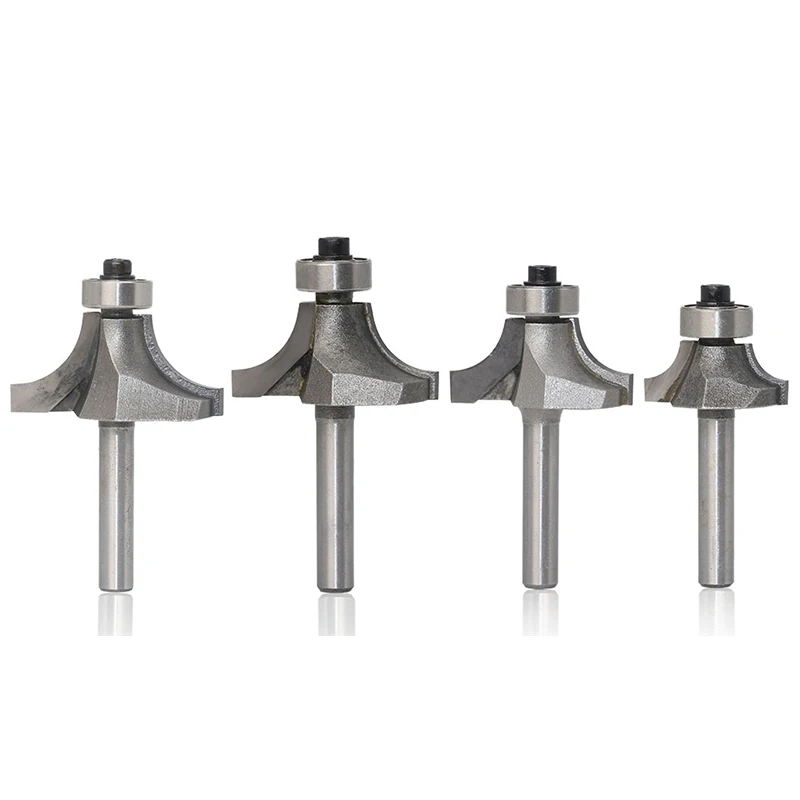 

4Pcs Radius Round Over Edge Forming Router Bit-1/4 Inch Shank