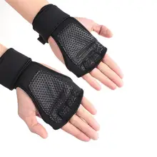 Спортивные перчатки для тяжелой атлетики, для тренажерного зала, мужские Перчатки для фитнеса на запястье, перчатки с полупальцами, гантели с горизонтальной оправой, противоударные перчатки