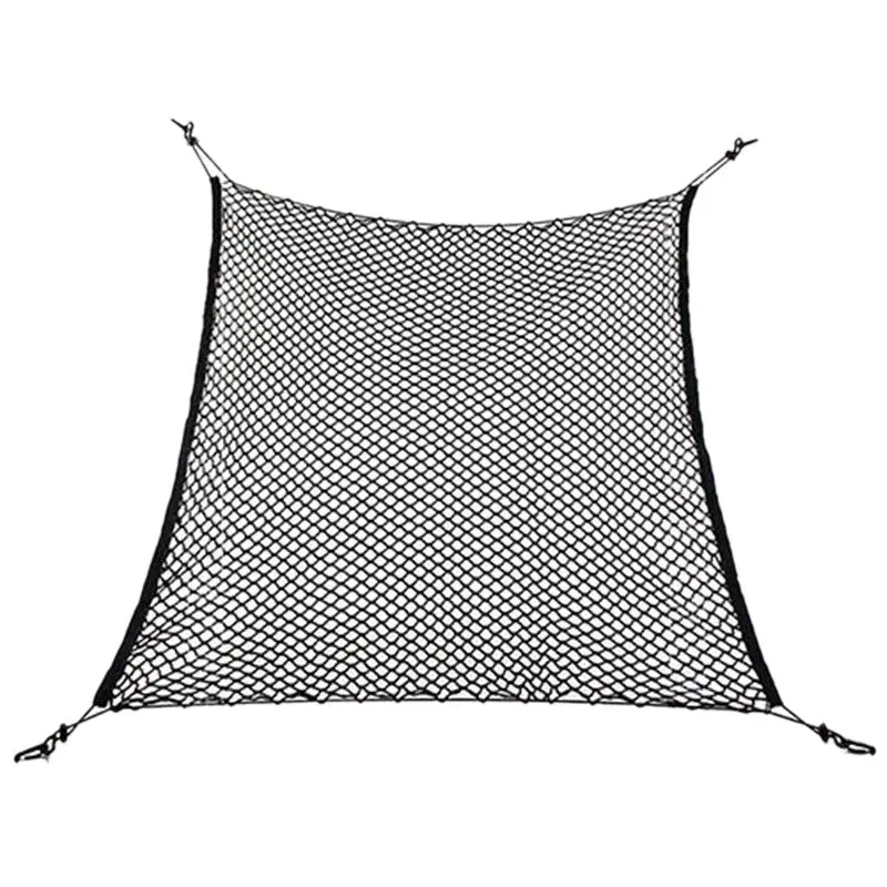 

Car Trunk Rear Cargo Organizer Storage Elastic Holder Mesh Net 4 Hooks Virtuous