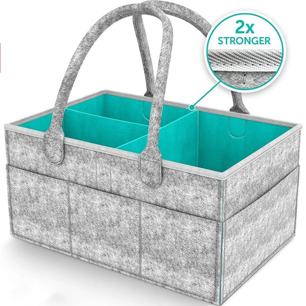 

Portable Baby Diaper Milk Bottle Organizer Nursery and Baby Organizer Basket Foldable Diaper Organizer for Travel Mummy bag
