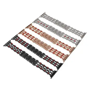 

Stylish Crystal Diamond strap for Apple Watch band 38mm 42mm 40 44mm stainless steel Replacement Bands for iWatch series 1 2 3 4