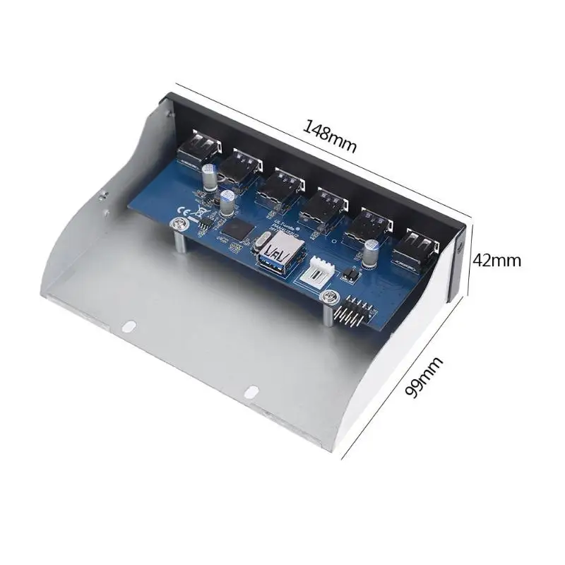  4 Ports USB3.0+2 Ports USB2.0 Desktop Front Panel Optical Drives Bay Expansion for Computer Chassis