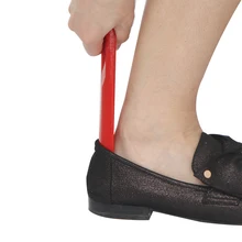 1 шт. пластиковые гибкие легко достигаемые ручки Shoehorn для удаления помощи скольжения Shoehorn случайный цвет модные пластиковые рожки для обуви 28 см