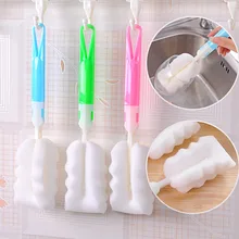 2 шт., очиститель для детских бутылочек, губка для сосков, щетка для молочных бутылок с ручкой, бутылочки для новорожденных, посуда, щетка для стеклянных специальных кистей