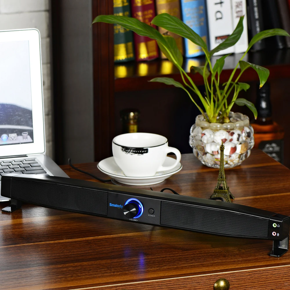 Саундбар Smalody Мощный USB динамик для домашнего кинотеатра 5 Вт стереоколонка со