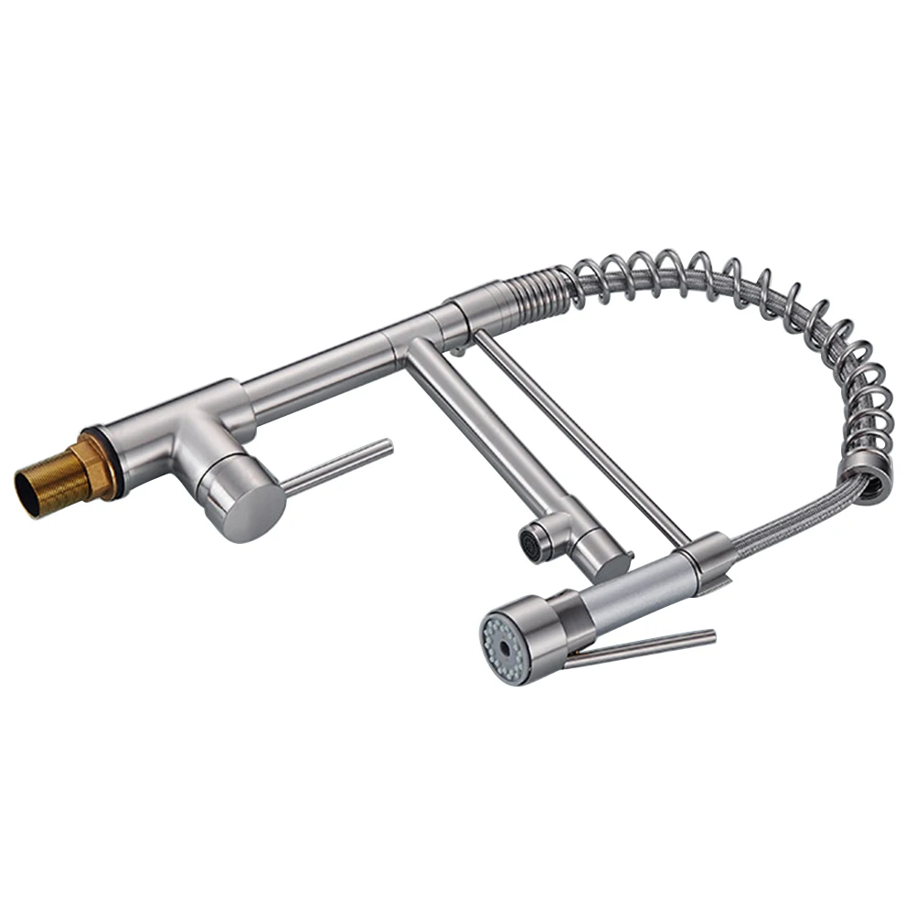 

Home Rotating Copper Spring Leading Universal Hot and Cold Water Pull-out Spray Mixing Valve Water Faucet (No Quick Pipe)(