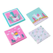 80 шт. очаровательные милые альпаки кактус одноразовые салфетки животных ткани полотенца для дня рождения