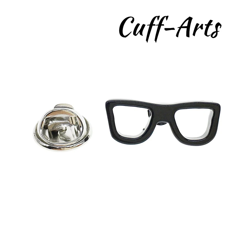 

Cuffarts Retro Glasses Brooch Men Shirt Clasp Geeky Black Glasses Lapel Pin Fashion Trendy Metal Brooches P10117