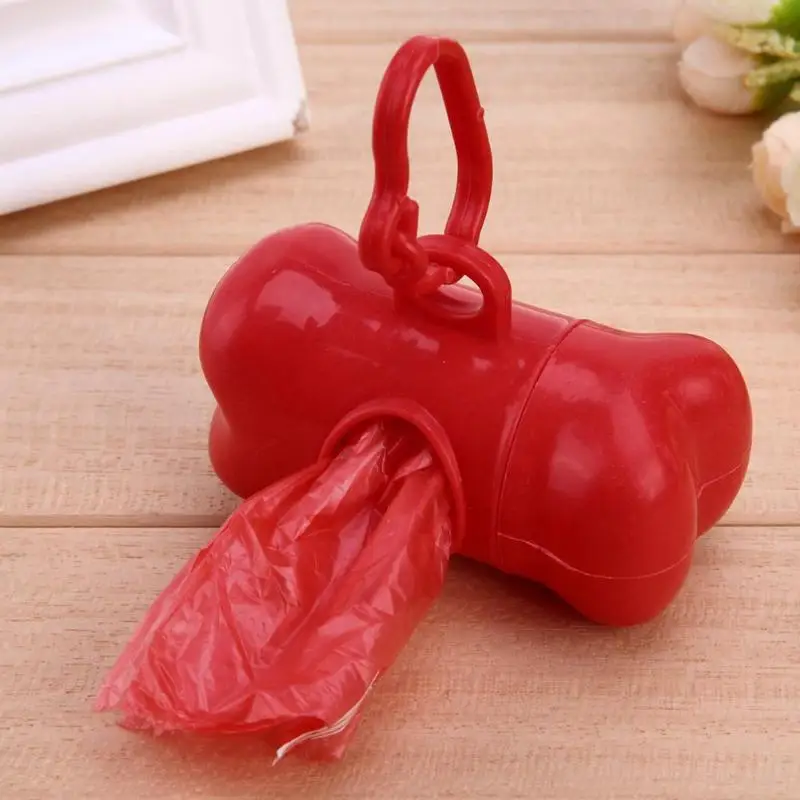 

1 Rolls Pet Dog Poop Bag Bone Dispenser with Bulk Roll Shit Picking Bag Degradable Pet Waste Poop Bags for Dog Bag Dispenser
