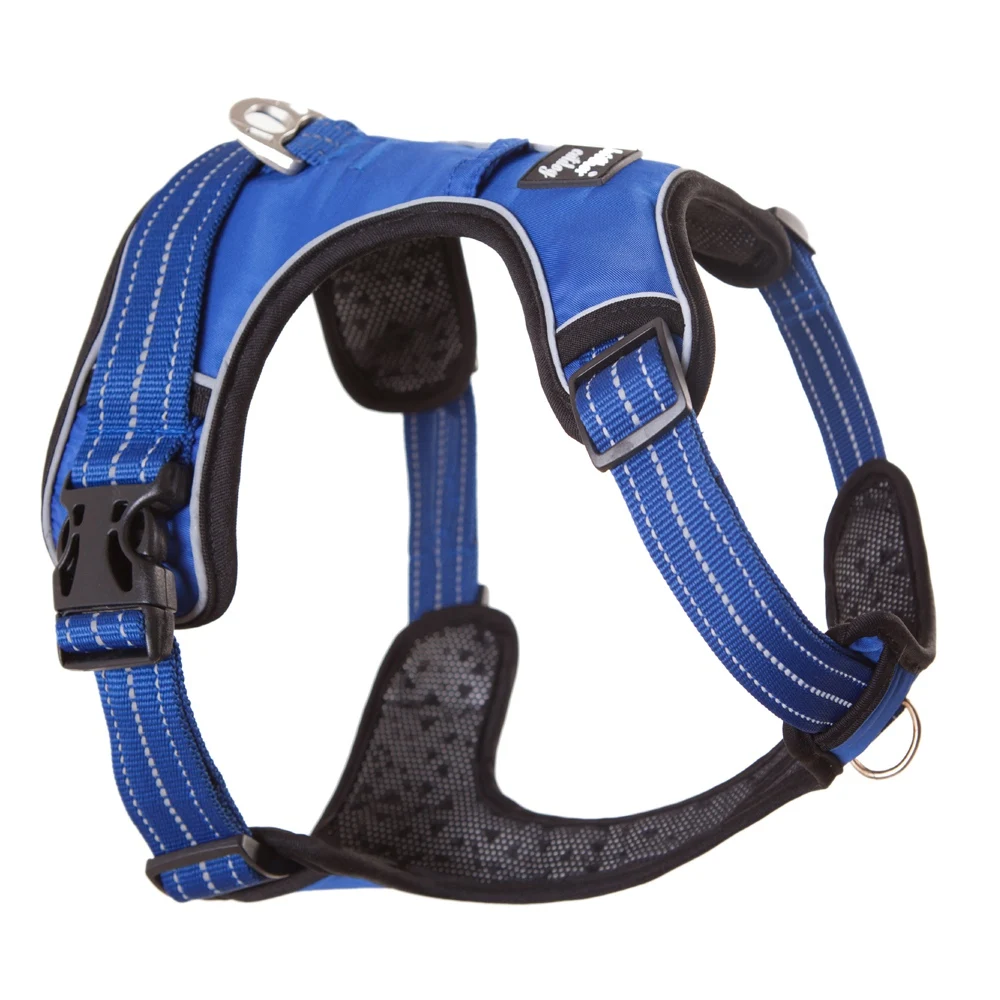

ALIM HOT brother cat dog Strong Dog Harness For Dogs Training Vest Medium Big Dogs Adjustable Outdoor Protective Harness Blue