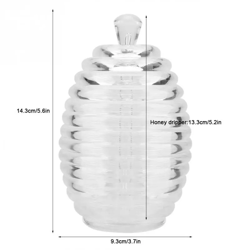 265 мл прозрачная кувшин для меда в форме улей с палочкой-капельницей для хранения и дозирования кувшин для меда кухонный Органайзер