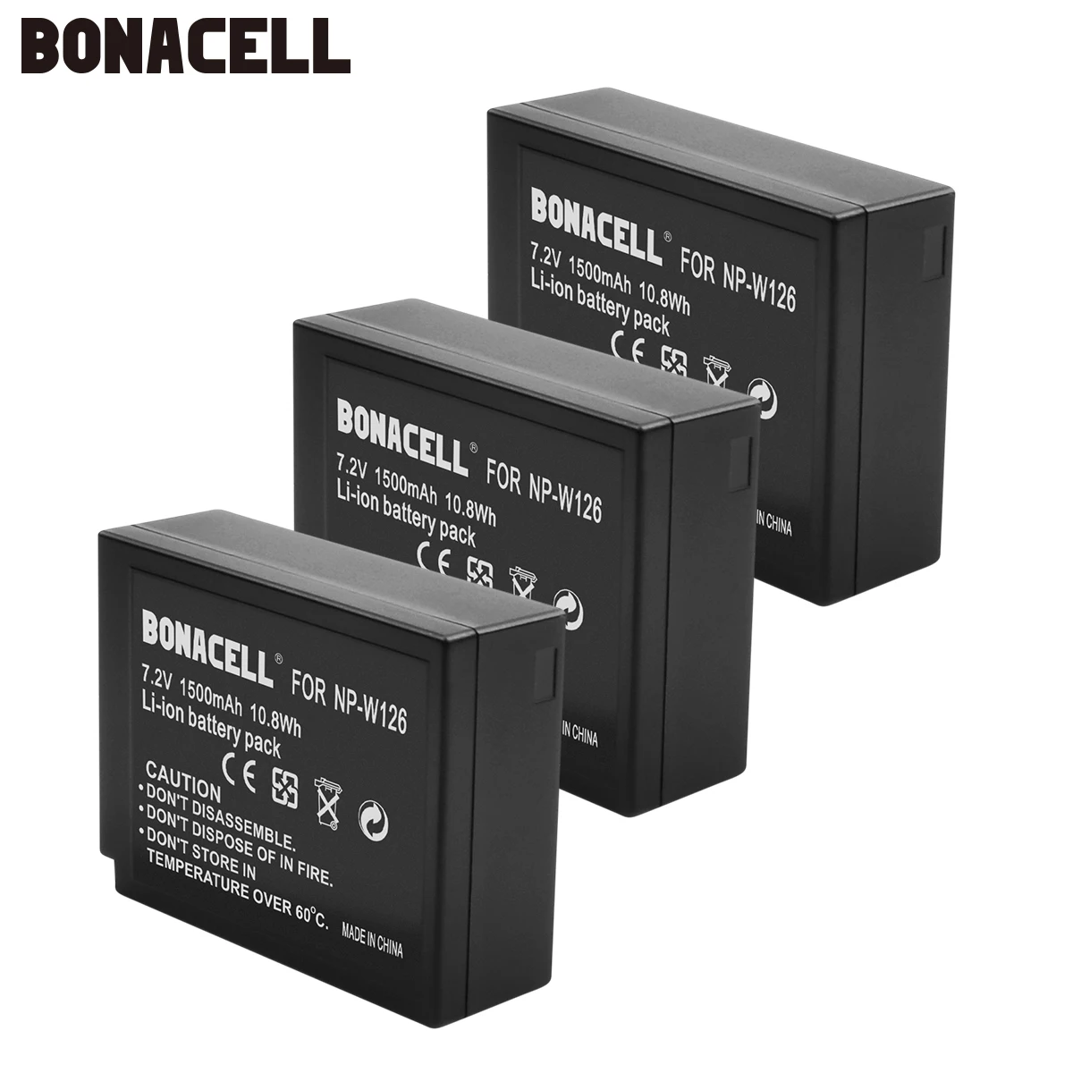 Bonacell 1400mAh NP-W126 NP W126 NPW126 запасная деталь | Электроника