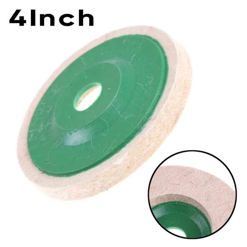 

4 Wool Felt Buffing Polishing Wheel Pad For Angle Grinder Polisher Kit Durable