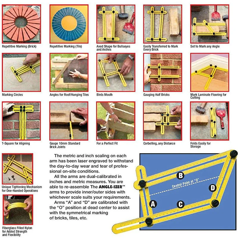 Angle-izer Multi-Angle Линейка Инструмент плитка и напольное покрытие измерительный прибор professional измерительный линейки