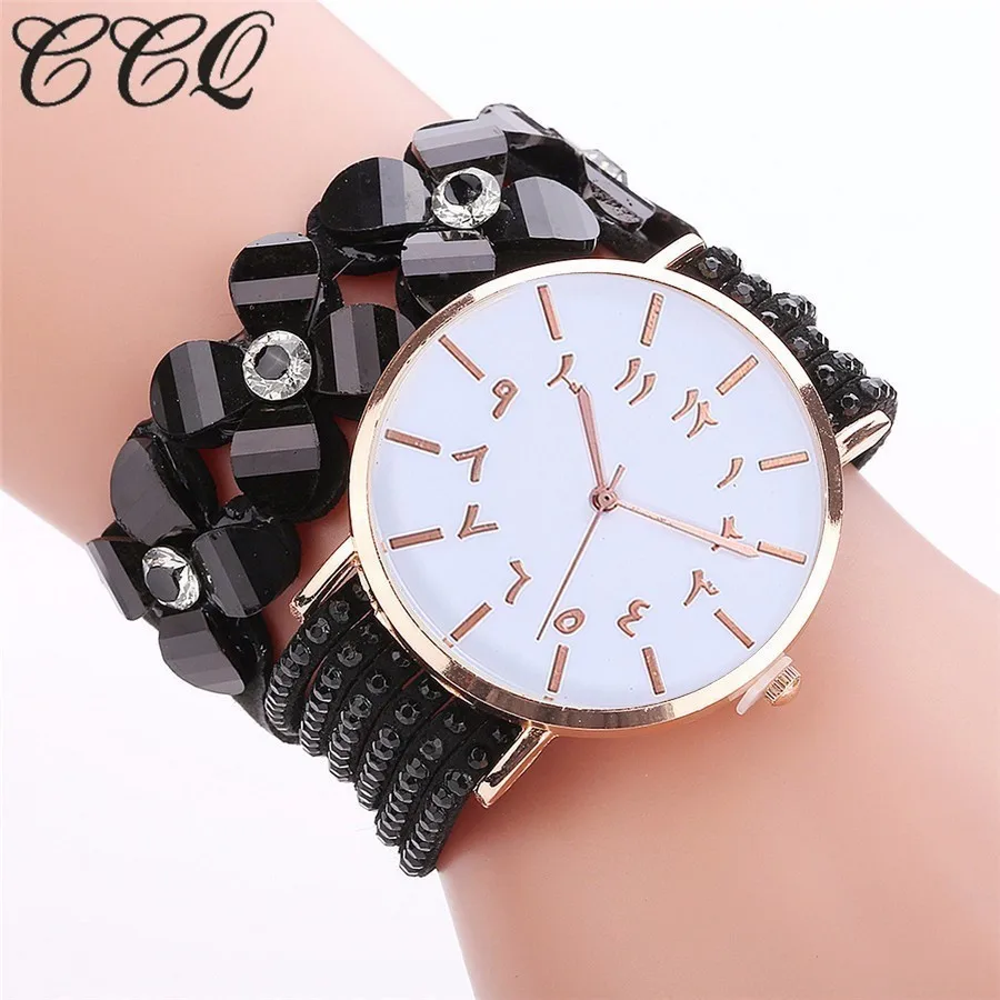 

Best Selling CCQ Brand Fashion Women Arabic Numbers Watch Luxury Female Crystal Flower Diamond Quartz Watch Relogio Feminino