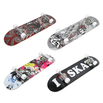 

4 Wheels Skate Board Street Skateboard Scooter For Kids Adults PU Suspension Ring With PE Gasket Design Nice Bottom Pattern