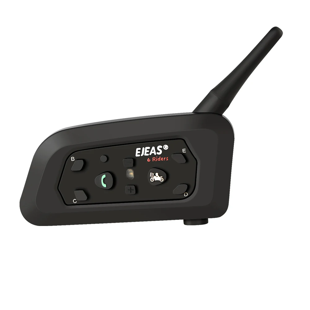 

EJEAS Motorcycle Walkie Talkie Helmet Bluetooth Headset 1200M Long Distance Game Walkie-Talkie For 6 Riders V6 Pro