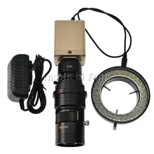 HD 1080 P HDMI, VGA, USB микроскоп Камера+ 10X-200X Регулируемый увеличением c-креплением рабочее расстояние 100-150 мм+ свет