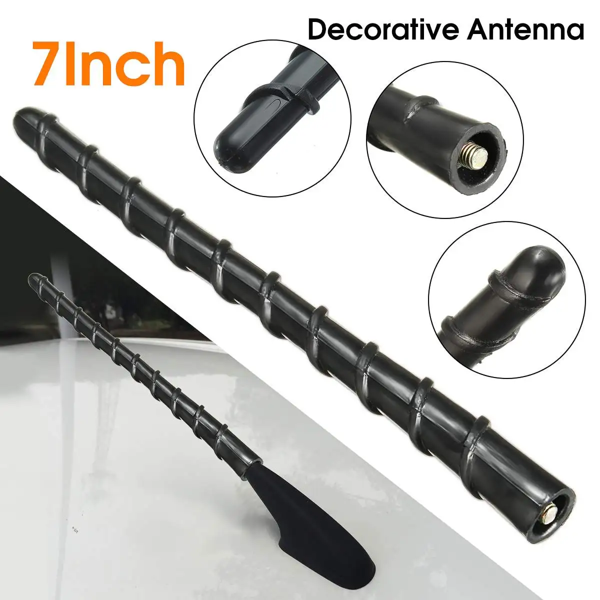 

1 pc Black 7" Short Decorative Antenna Mast For Chrysler for Jeep for Dodge Mopar 2008-2010 5064710AA Car Radio antenna