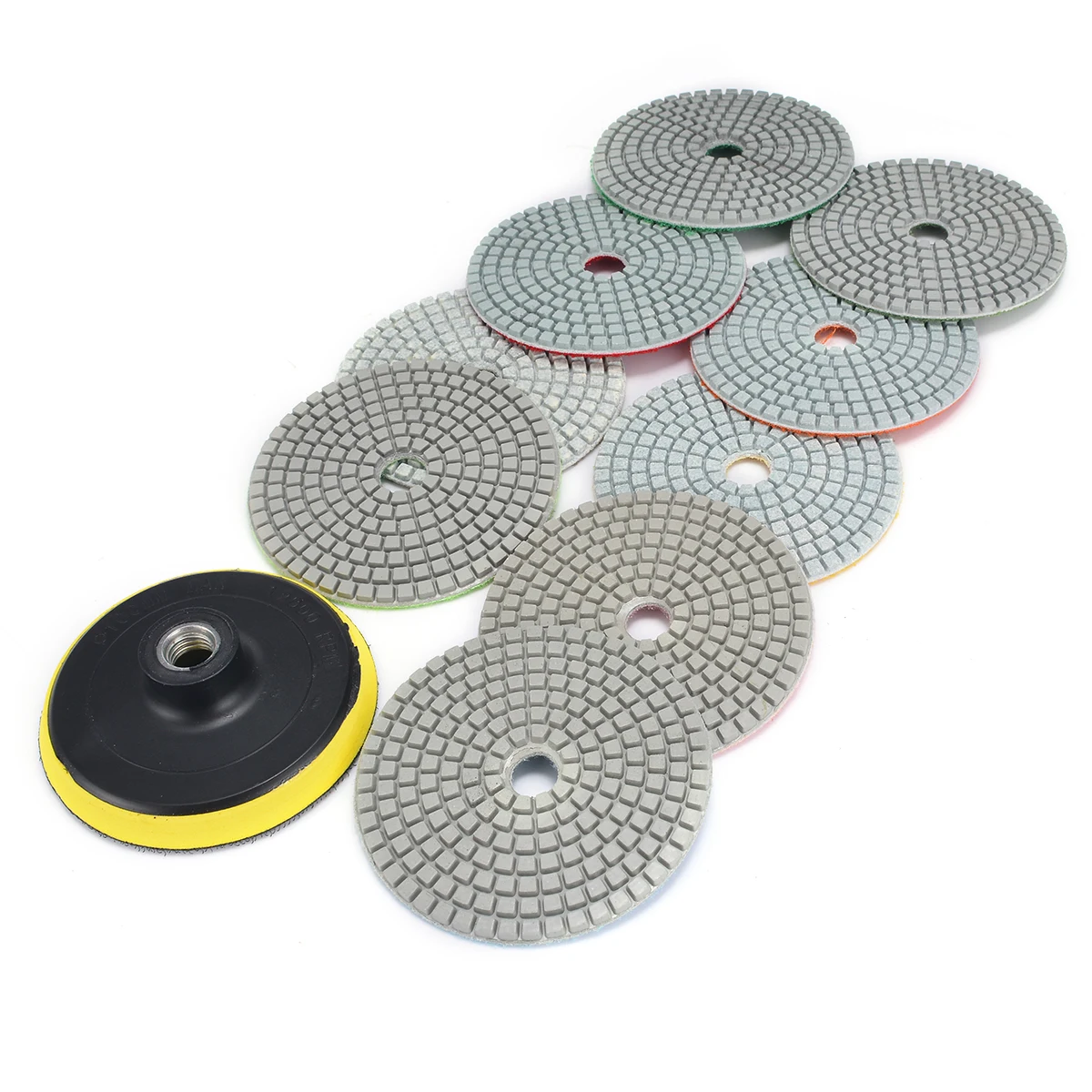 10pcs/lot 4" Diamond Polishing Pads Kit For Granite Marble Concrete
