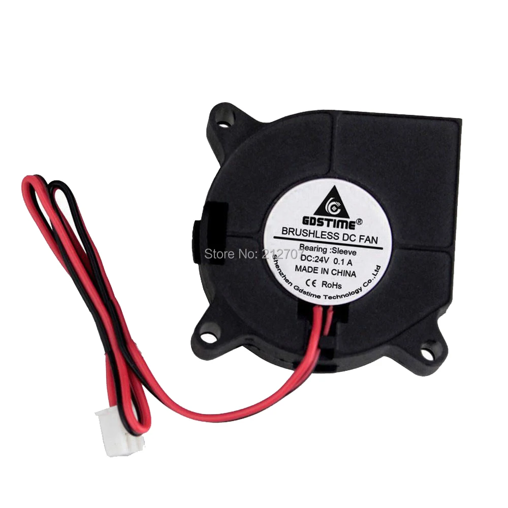 

Black 10pcs 4cm 40mm 40 x 40 x 20mm 4020s 24v 2p DC Mini Air Blower Fan