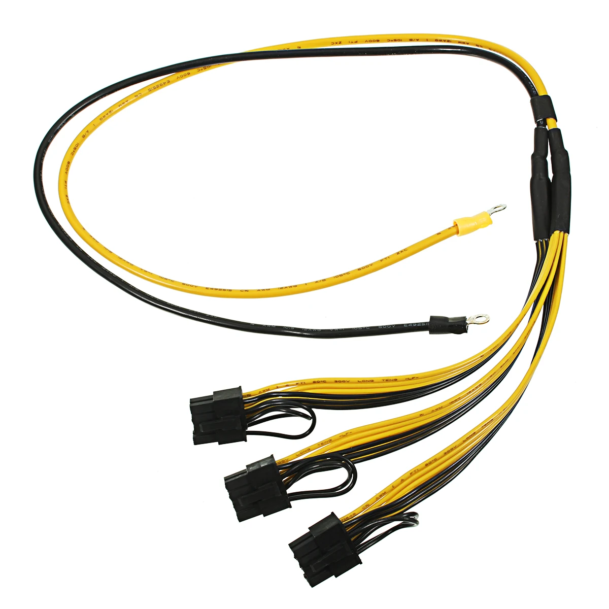 PC الطاقة كابل إمداد الطاقة S SKYEE 70 سنتيمتر PCI اكسبرس الرسومات موصل بطاقات وحدة المعالجة المركزية موليكس 8pin إلى 2 Pci-E 8 (6 + 2) دبوس التعدين الكابلات