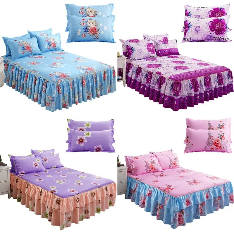 

Cotton Pad Cover Set Flower Series Printing Double-layered Skin-friendly Pillowcase Boutique Bedding Moisture Absorbing