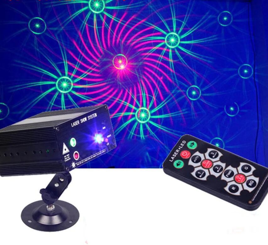 

Full Color 48 Patterns Rotating RGB LED Laser Stage Lighting Projector RED Green Blue LED DJ KTV Disco Light Laser Show System