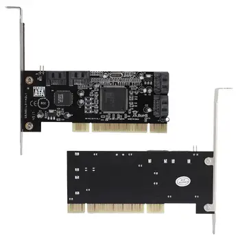

PCI 16X to 4-port SATA Riser Card 5Gbps Sil3114 Master SATA PCI 4 Port expansion Card 2019