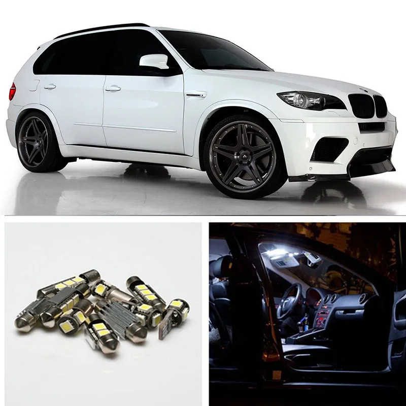 

JX-LCLYL 25pcs Car Interior White LED Light Bulb Kit for BMW X5 E70 M 2007-2013
