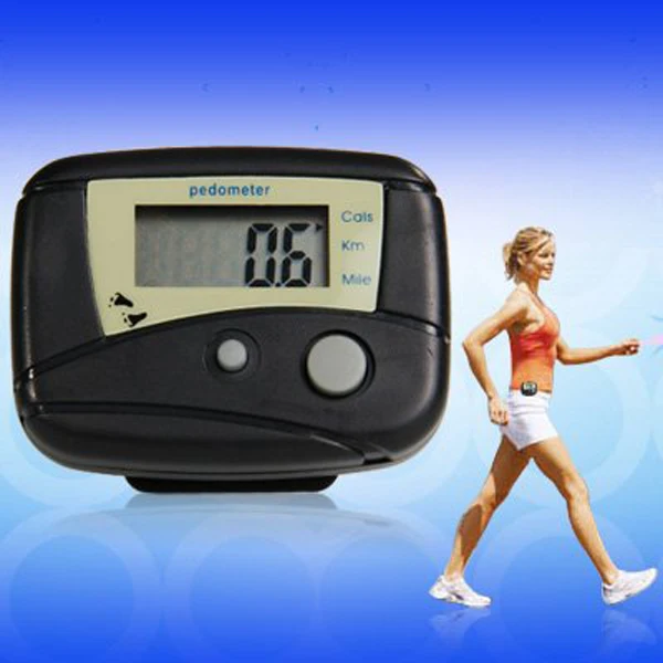 

Portable Multi-functional LCD Display Digital Pedometer Steps Walking Distance Calorie Counter (Black)