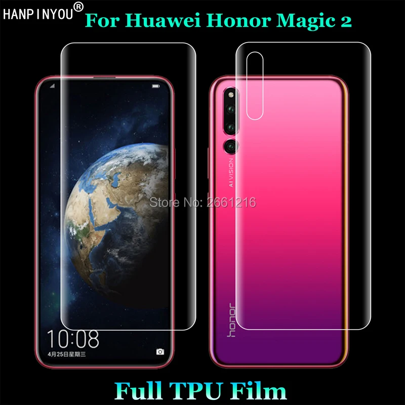 Для Huawei Honor Magic 2 6 39 &quot2 шт. = Передняя и задняя тонкая полное покрытие мягкая пленка
