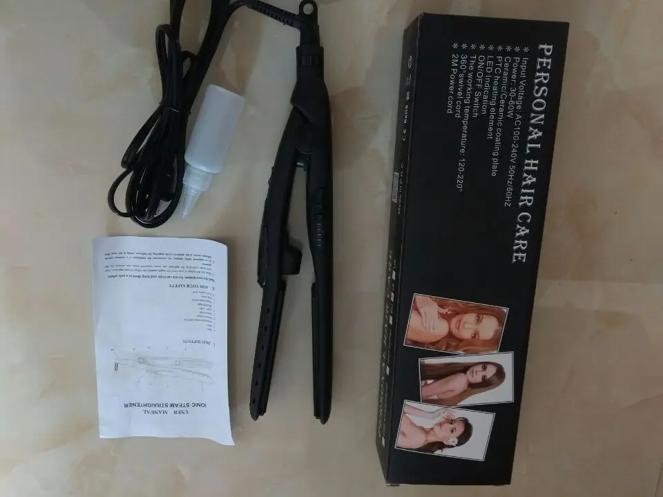 Professional Steam Hair Straightener and Hair Curler 2 in 1 Iron Spray Vapor Flat Iron Display Hair Styling Tools