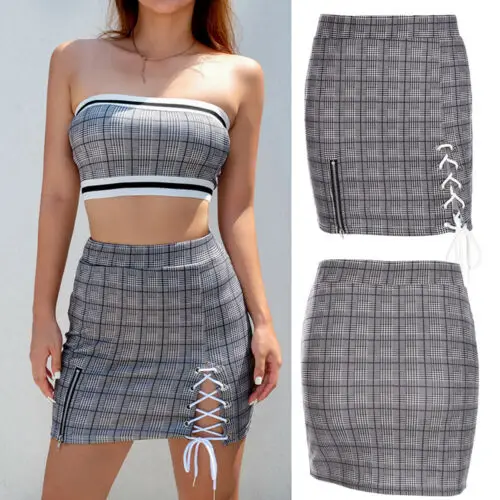 

Sexy Party Plaid Zipper Wooden Ear Slim High Waist Skirt Hip Short Above Knee,Mini Skirt Womens Short Bottom
