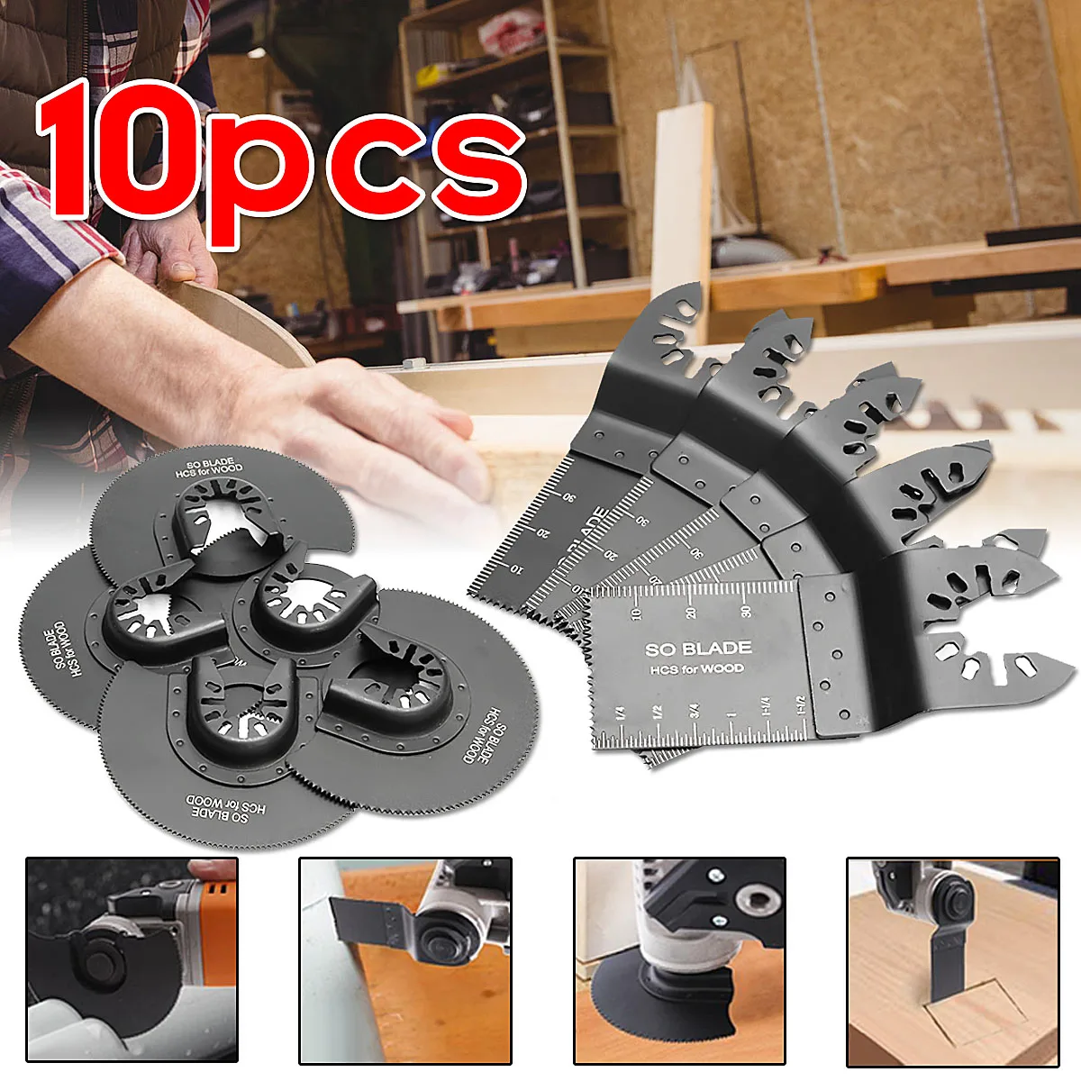 

10Pcs Multitool Saw Blade Oscillating Blade Multi Tool Circular Saw Blades For Renovator For Fein Multimaster Wood Cutting Saws