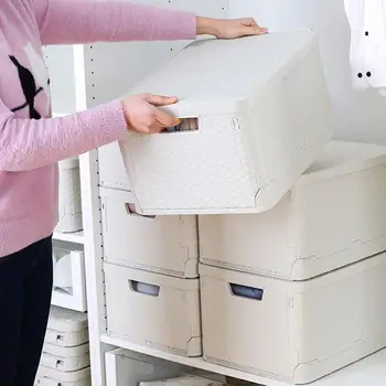 

Foldable Storage Box Foldable Underwear Bra Socks Toy Container Drawer Organizer Sundries Clothes Home Storage Closet Organizer