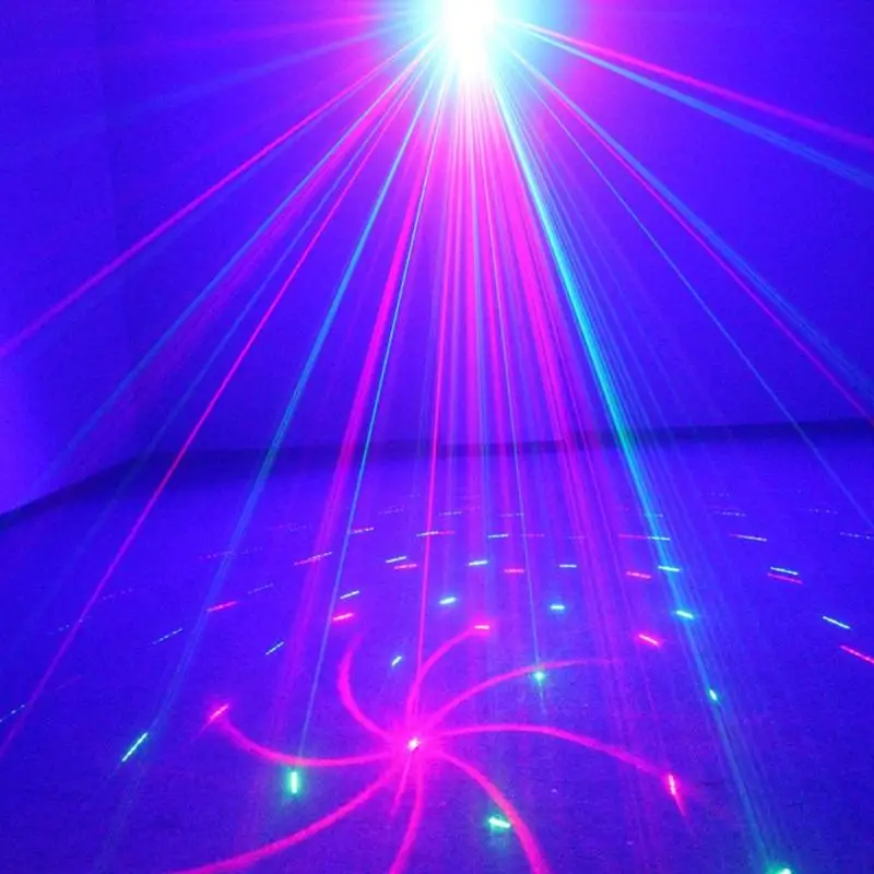 

Professional 12 Patterns Sound Active Stage Light DJ Bar LED Stage Laser Lighting Home Party DJ Stage Lights