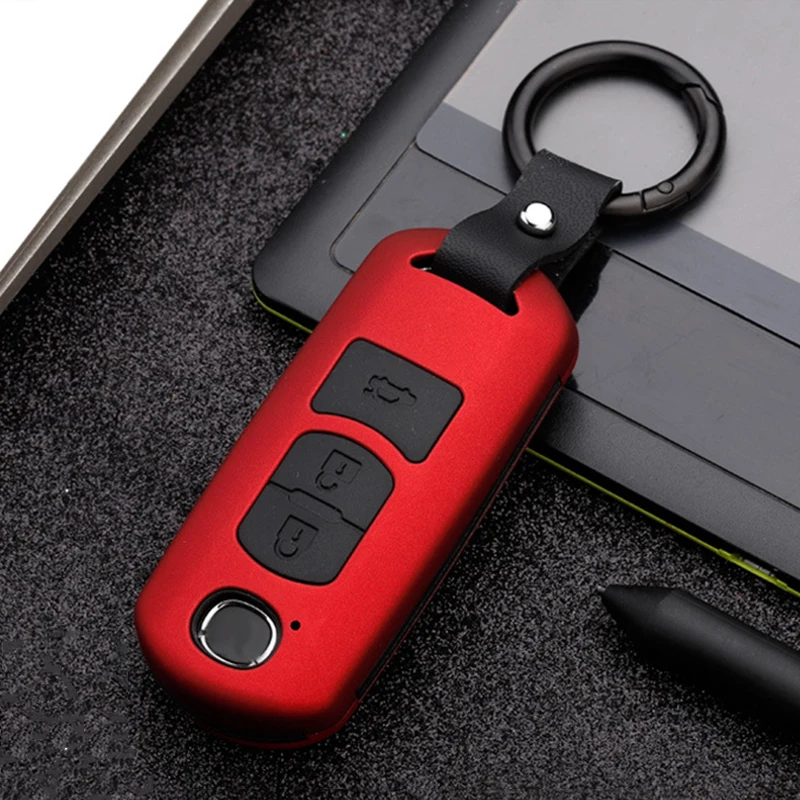 Матовый красный чехол для дистанционного ключа для Mazda 3 5 6 CX5 CX3 CX7 CX9 MX5 чехол для ключей автомобильные аксессуары 1 шт
