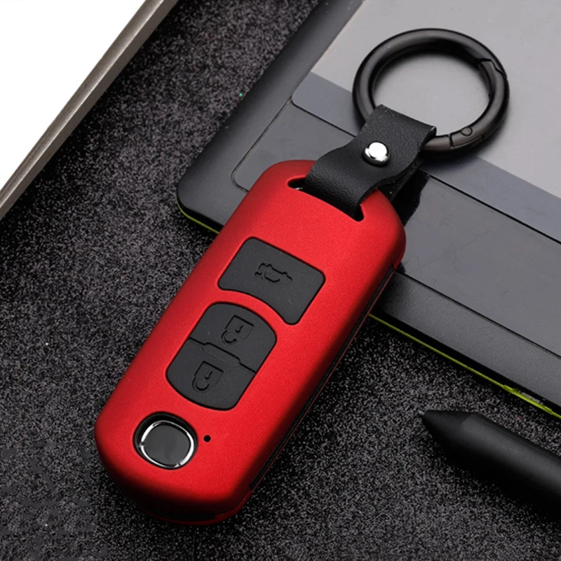 

Matte Red Remote Key Fob Case Shell For Mazda 3 5 6 CX5 CX3 CX7 CX9 MX5 Key Shell Cover Bags Car Accessories 1pc