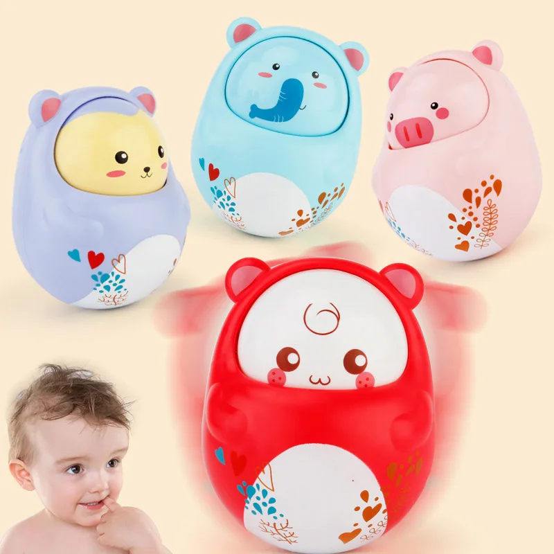 Baby Cute Rattles Tumbler Doll Toy Bell Kid Music Learning Education Toys YJS Dropship