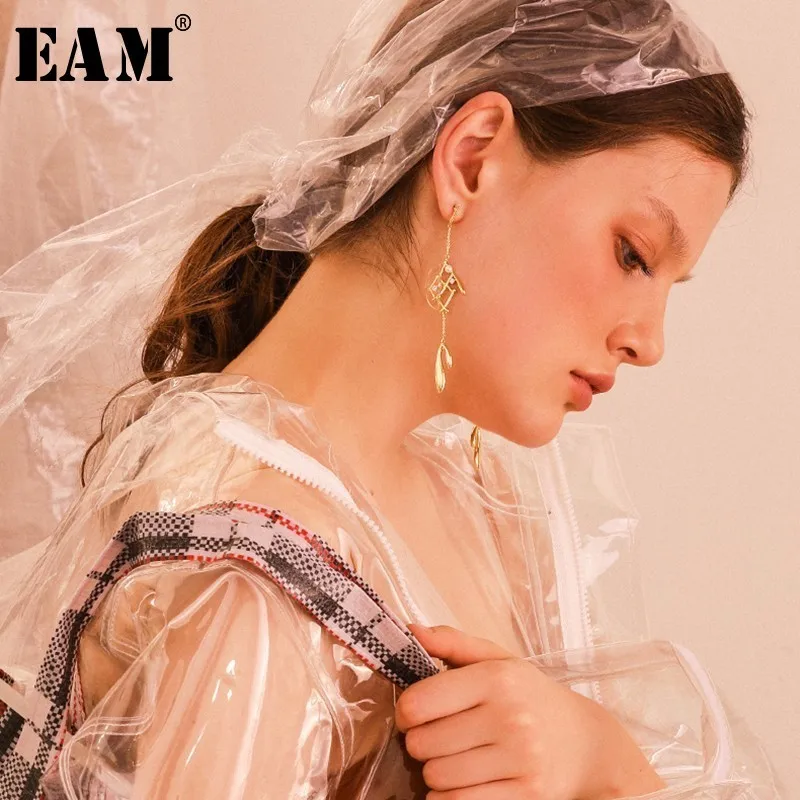 

WKOUD EAM Jewelry / 2019 New Fashion Irregular Geometric Stitching Imitation Pearl Zircon Earrings Women's Accessories S#R112608