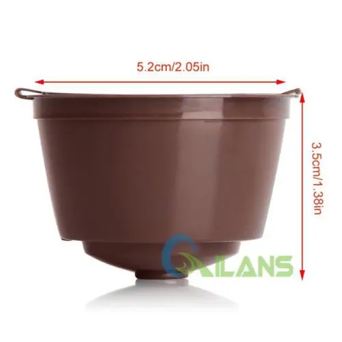 Coffeeware 4 قطعة قابلة لإعادة الاستخدام إعادة الملء القهوة كبسولة قرنة كأس ل نسكافيه دولتشي غوستو حامل مرشحات القهوة