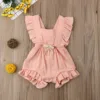 Citgeett sUMMER Newborn Baby Girls Ruffle Solid Color Bodysuit Jumpsuit Outfits Summer Casual Clothing Sunsuit ► Photo 3/6