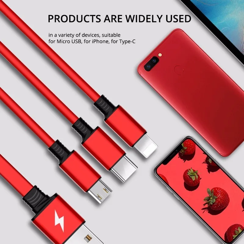 90PAI Retractable Charger Quick Charge 3-in-one Charging Cable Telescopic Charging Rate For Xiaomi For iphone For Type-C For HTC 90PAI Retractable Charger Quick Charge 3-in-one Charging Cable Telescopic Charging Rate For Xiaomi For iphone For Type-C For HTC